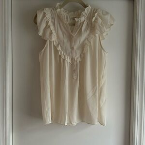 Max Studio cream blouse